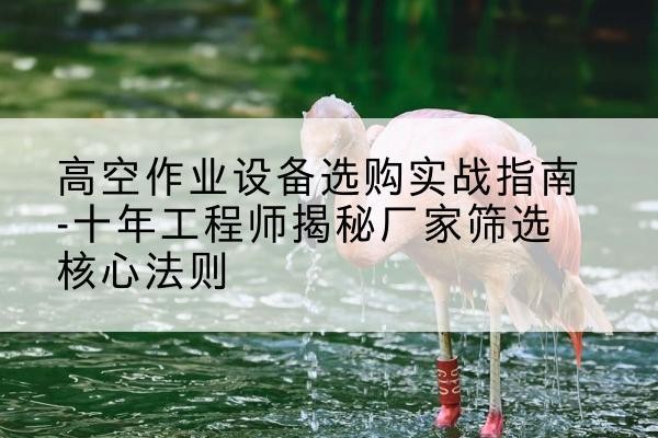 胶州剪叉式升降机厂家-高空作业设备选购实战指南-十年工程师揭秘厂家筛选核心法则