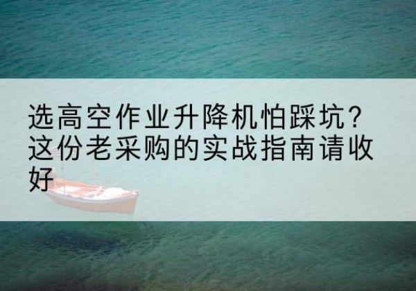 胶州高空作业升降机厂家推荐-选高空作业升降机怕踩坑？这份老采购的实战指南请收好